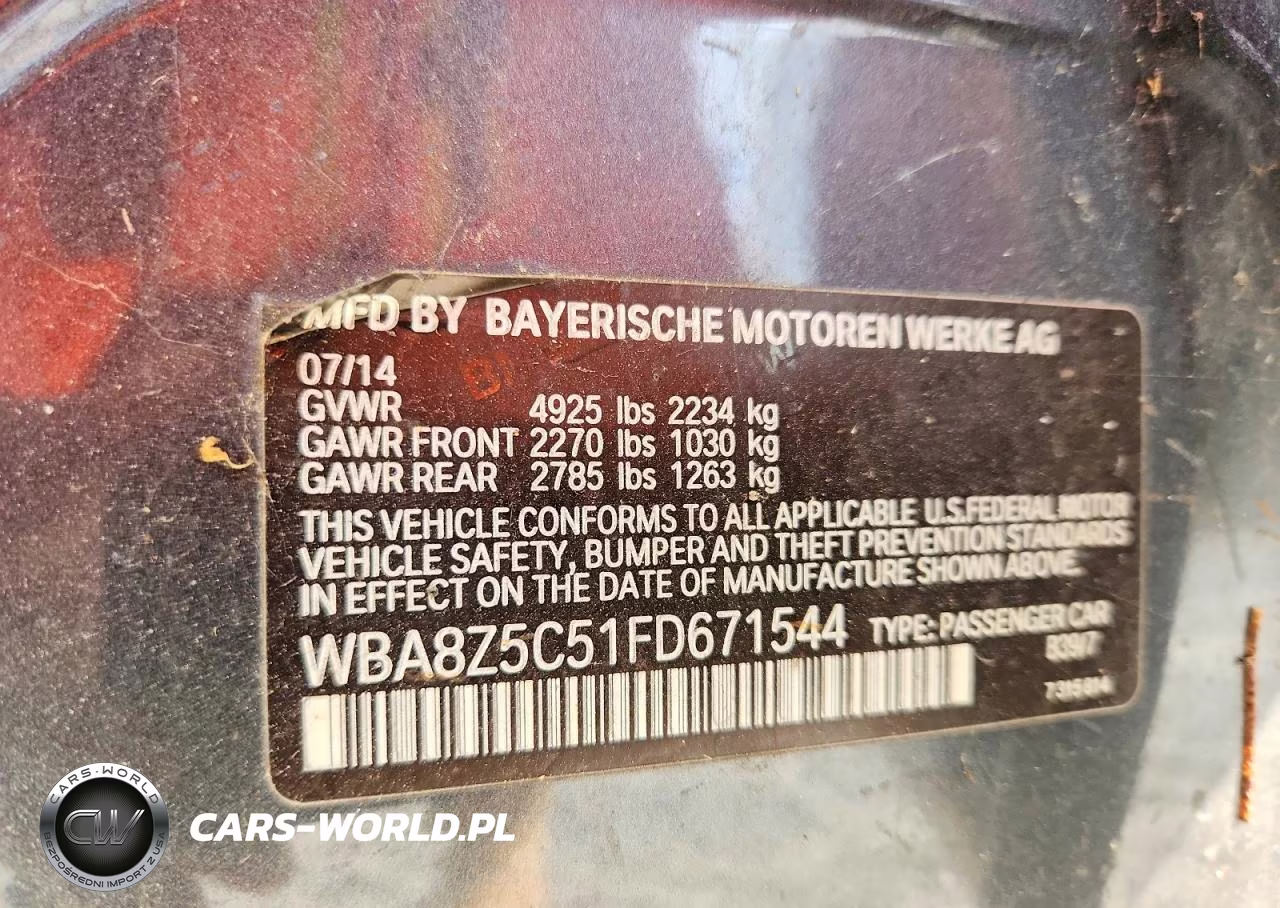 2015 BMW 328 Xigt Sulev VIN:WBA8Z5C51FD671544 - 12