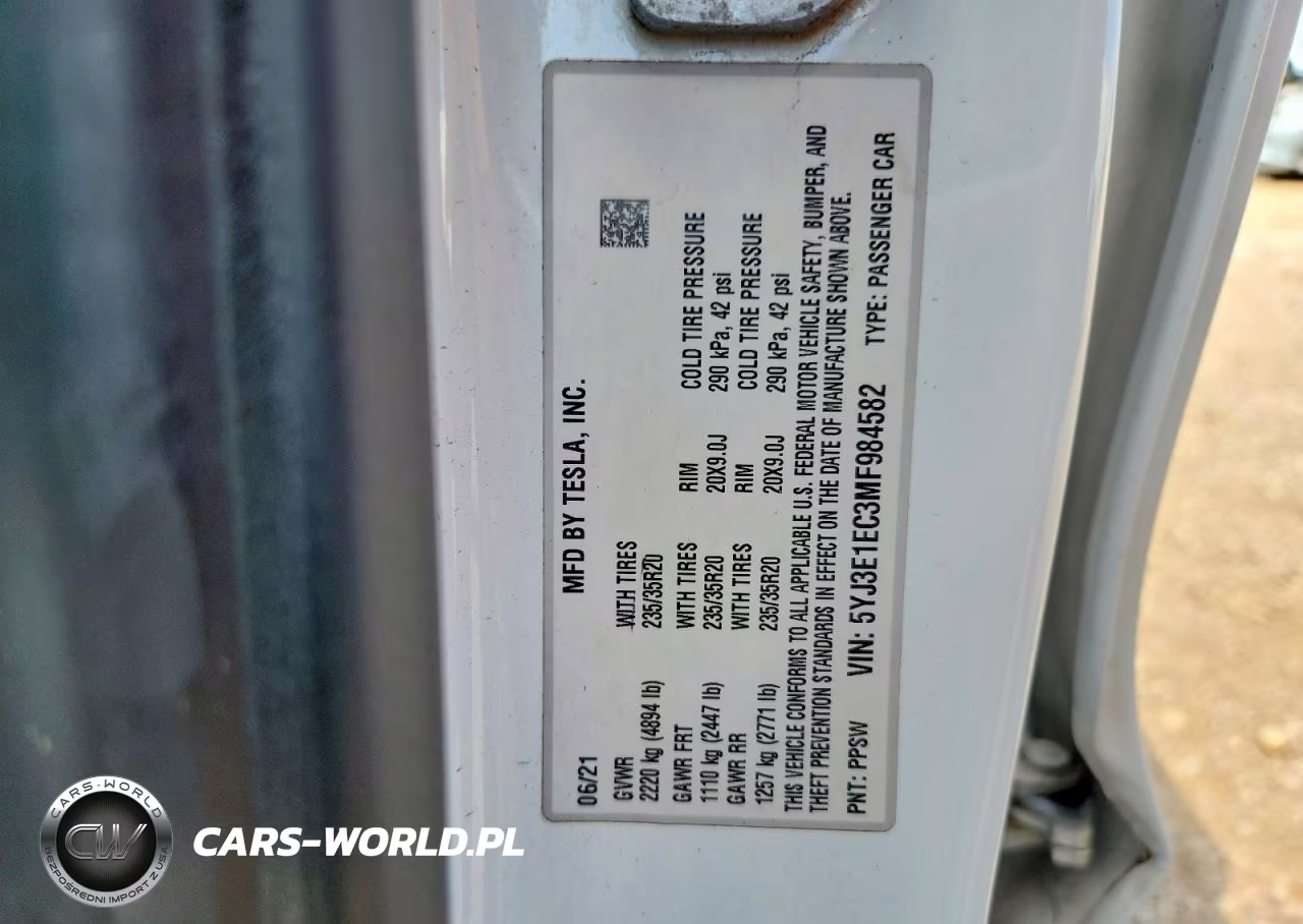 2021 Tesla Model 3 VIN:5YJ3E1EC3MF984582 - 12