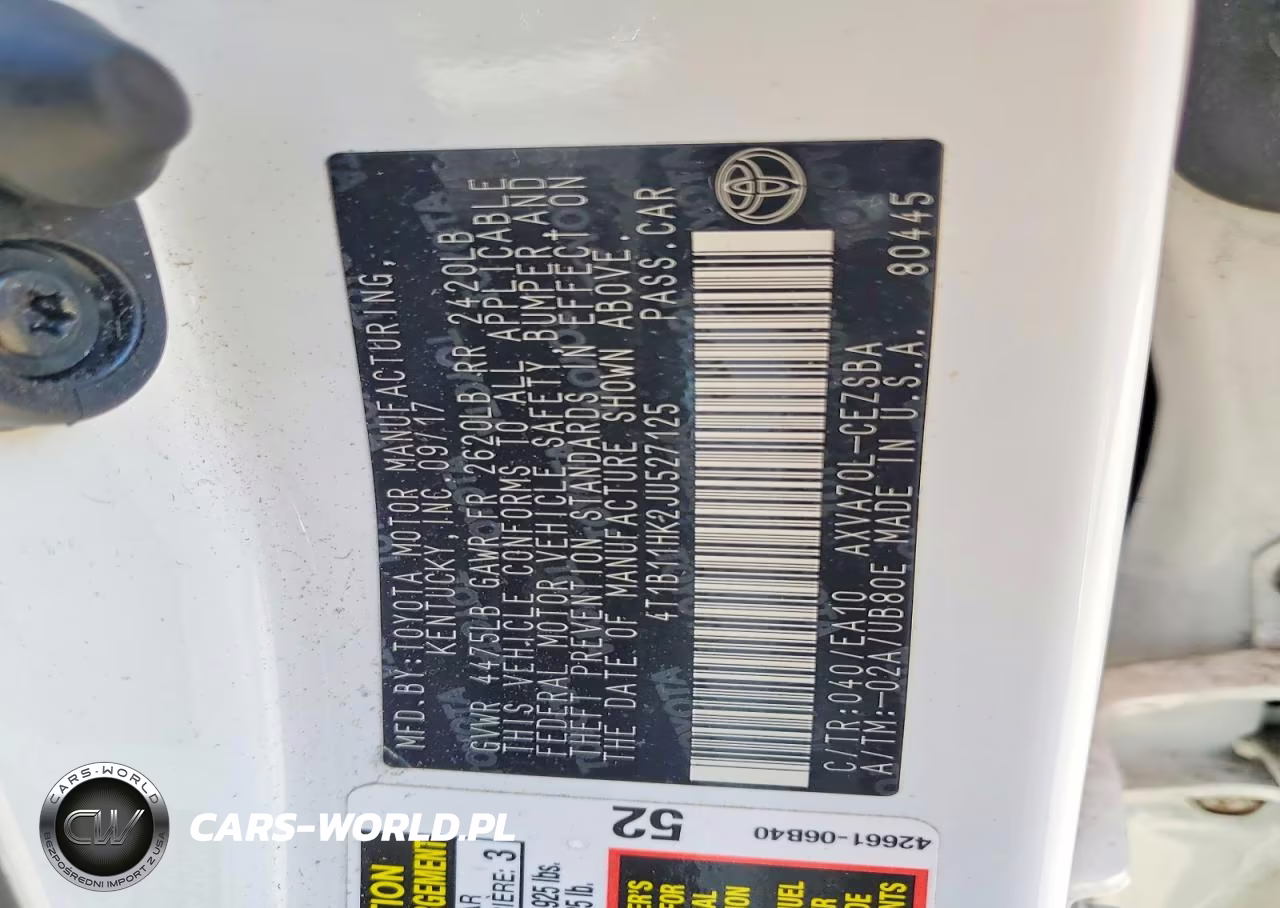 2018 Toyota Camry Se VIN:4T1B11HK2JU527125 - 13