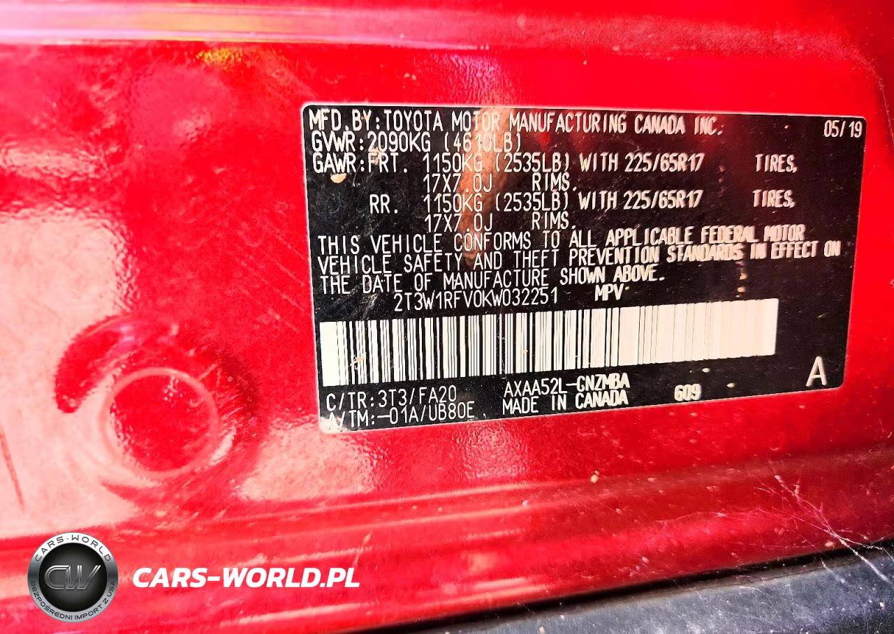 2019 Toyota Rav4 Xle VIN:2T3W1RFV0KW032251 - 13