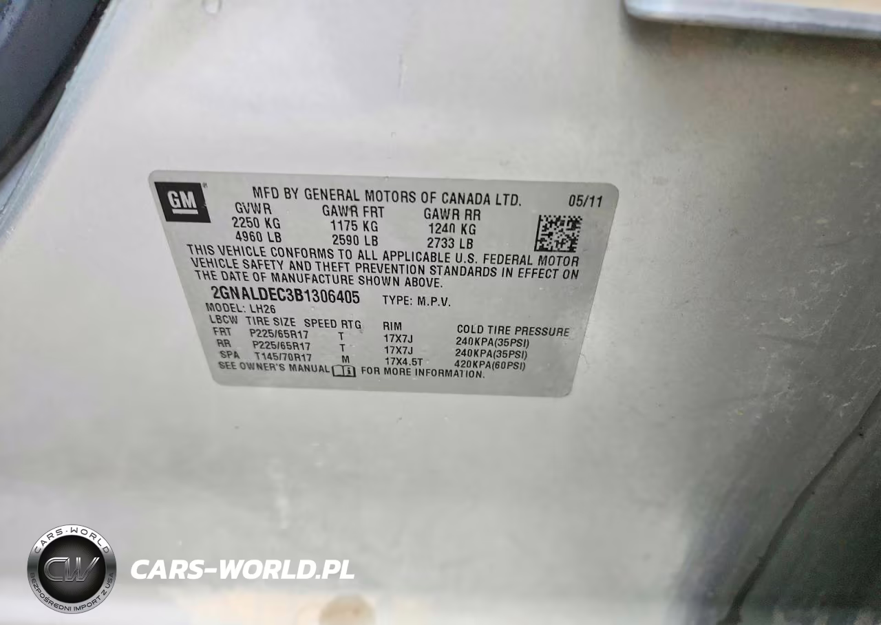 2011 Chevrolet Equinox Lt VIN:2GNALDEC3B1306405 - 13