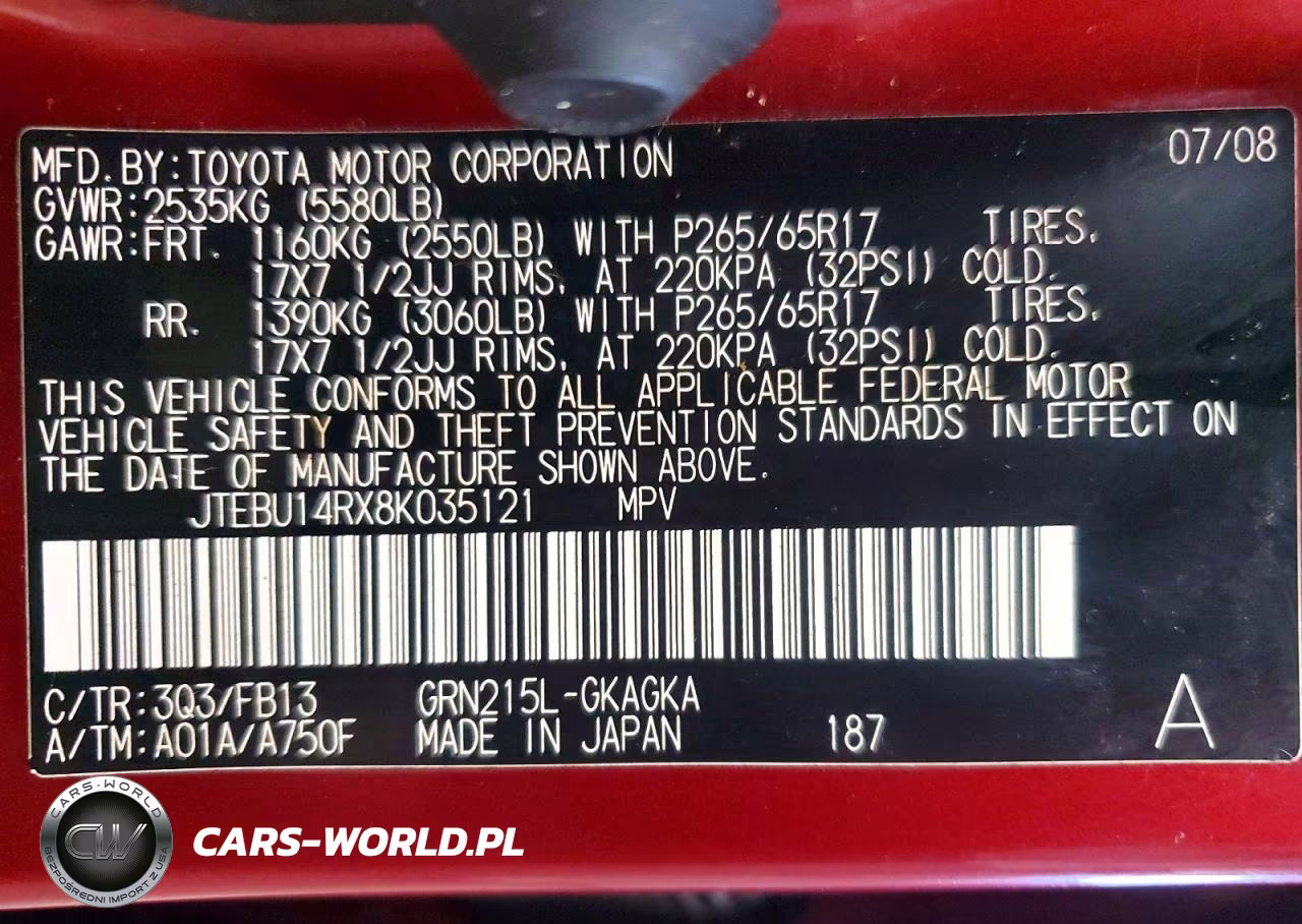 2008 Toyota 4Runner Sport Edition VIN:JTEBU14RX8K035121 - 13