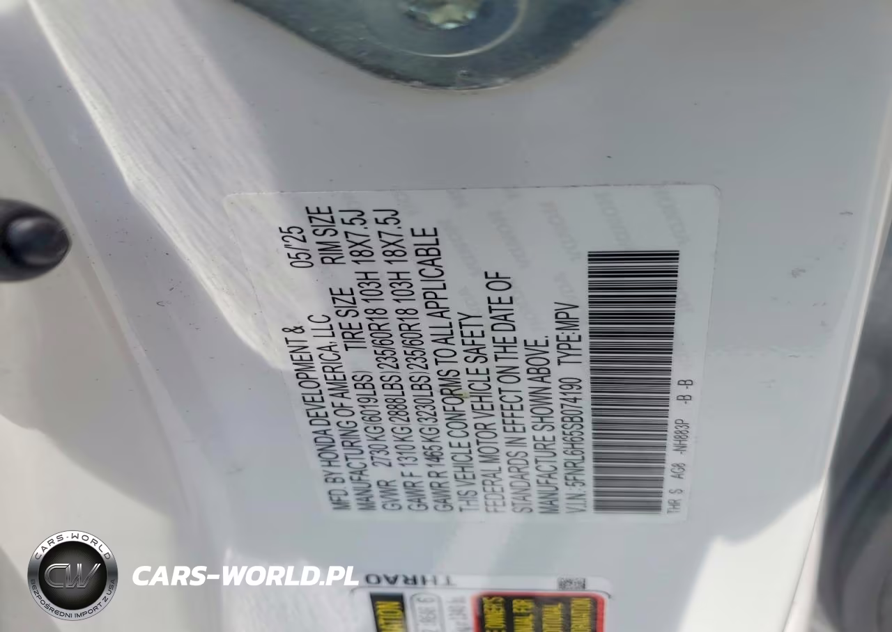 2025 Honda Odyssey Exl VIN:5FNRL6H65SB074190 - 13