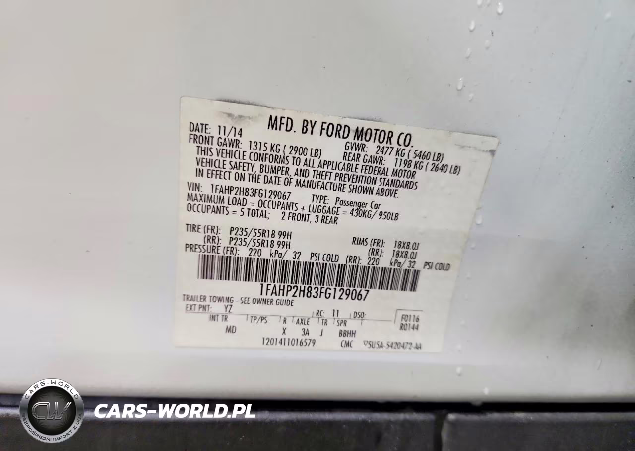 2015 Ford Taurus Sel VIN:1FAHP2H83FG129067 - 12