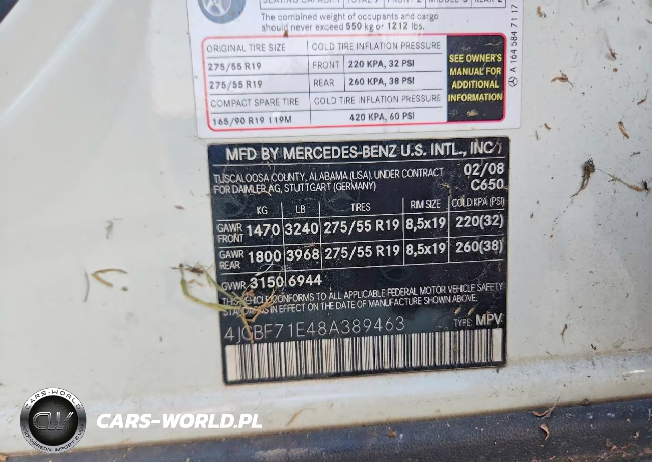 2008 Mercedes-Benz Gl 450 4Matic VIN:4JGBF71E48A389463 - 13