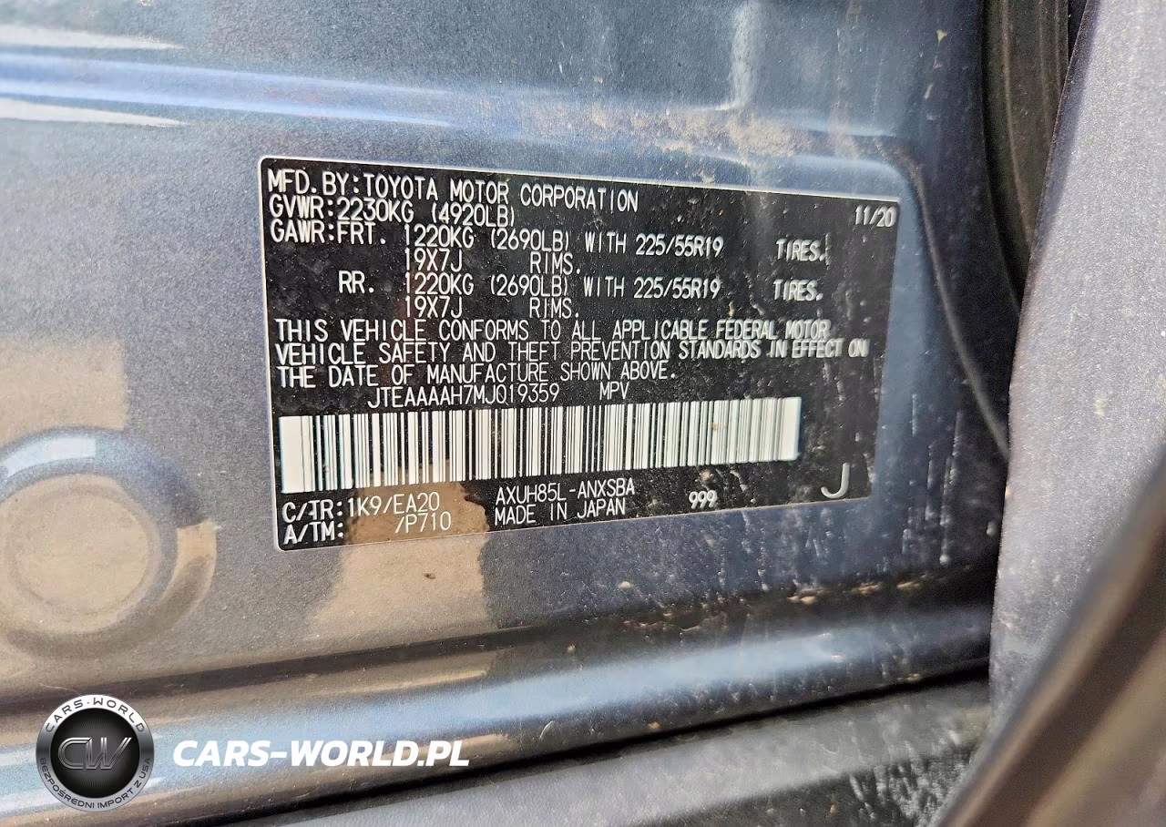 2021 Toyota Venza Limited VIN:JTEAAAAH7MJ019359 - 12