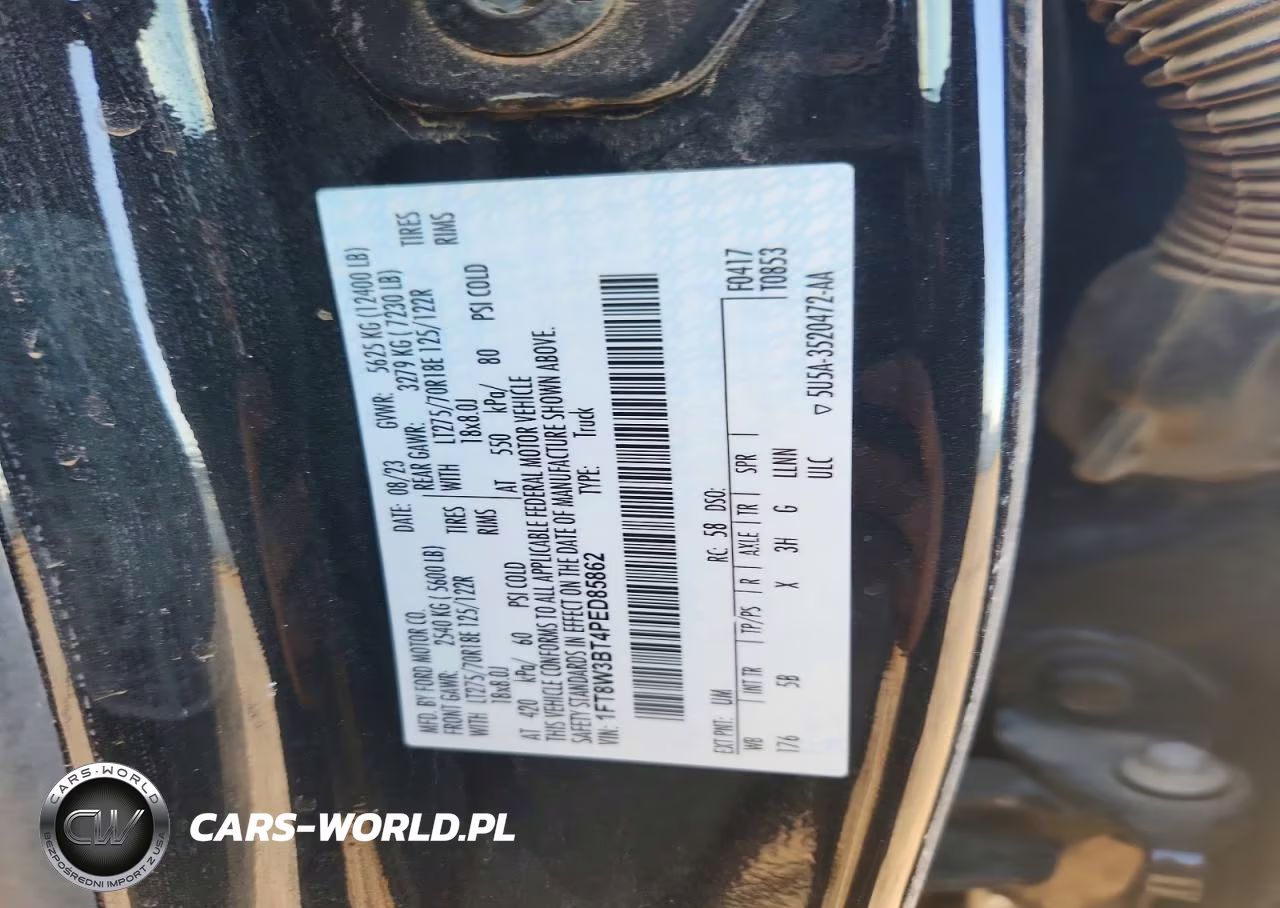 2023 Ford F350 Super Duty VIN:1FT8W3BT4PED85862 - 12