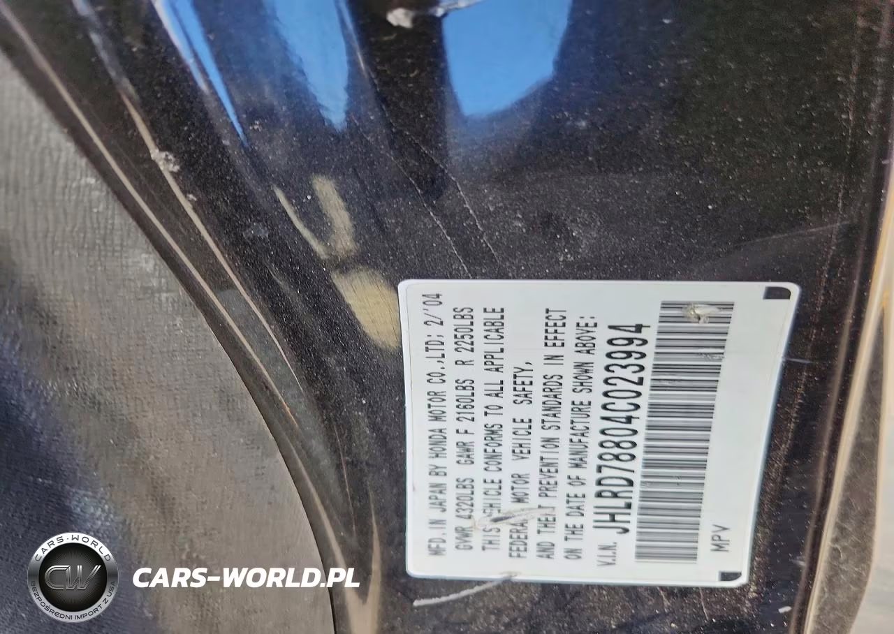 2004 Honda Cr-V Ex VIN:JHLRD78804C023994 - 13