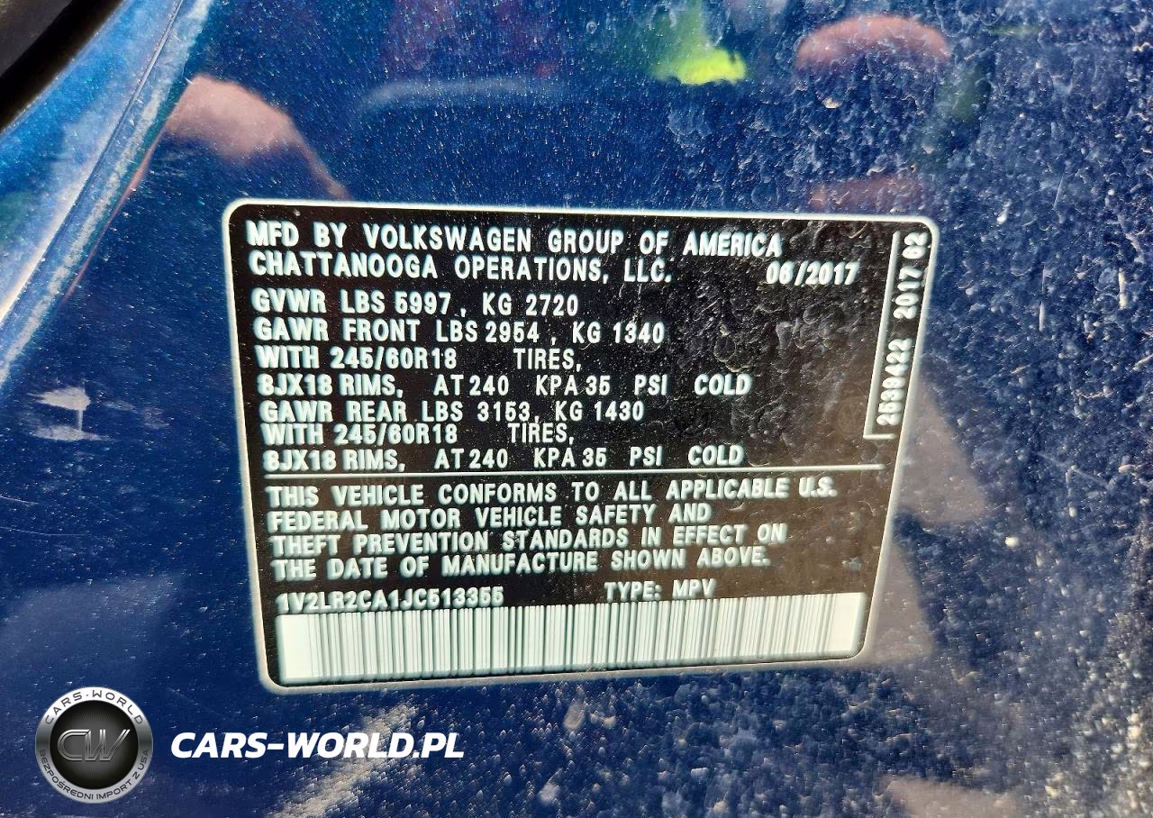 2018 Volkswagen Atlas Se VIN:1V2LR2CA1JC513355 - 13