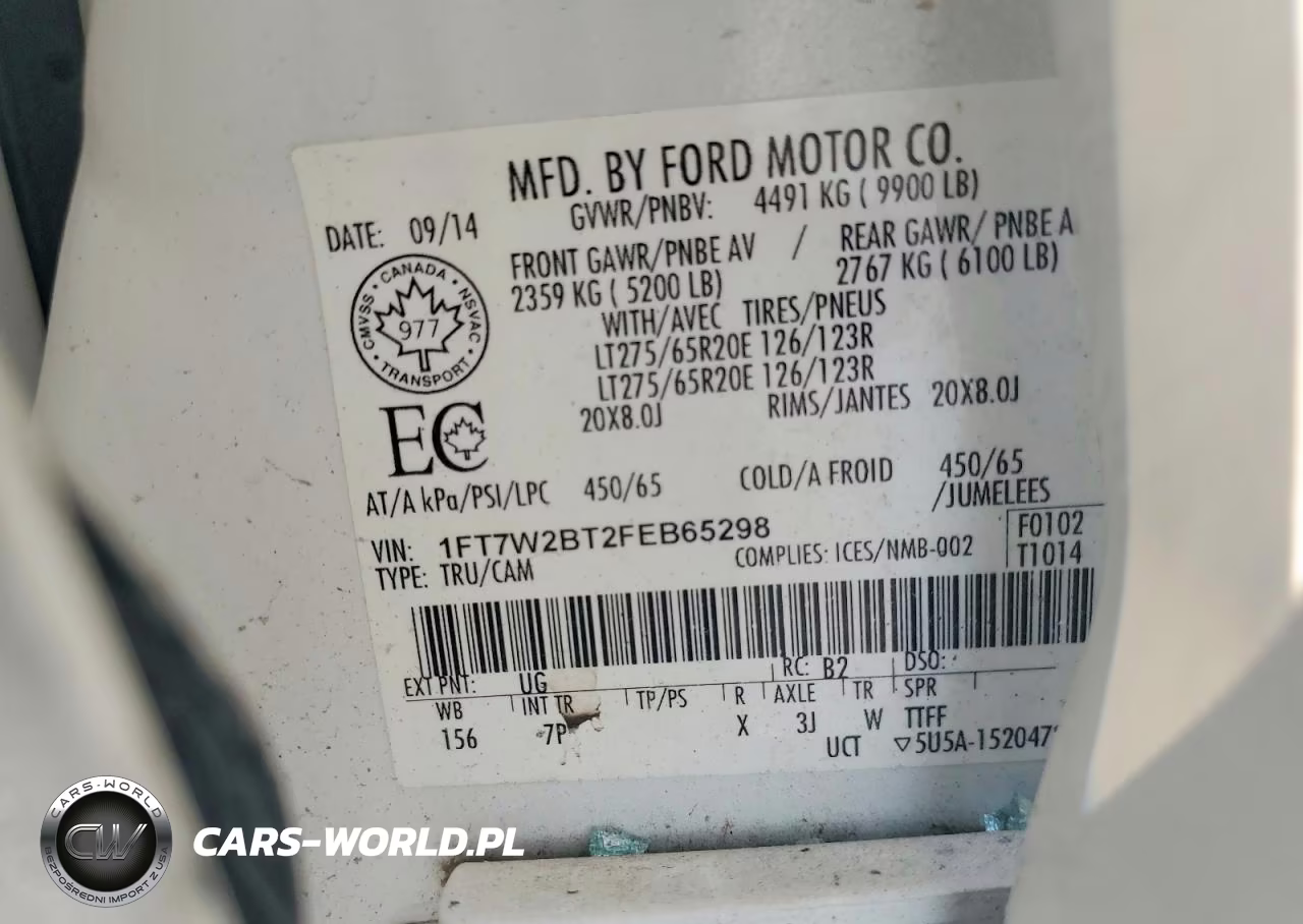 2015 Ford F250 Super Duty VIN:1FT7W2BT2FEB65298 - 13