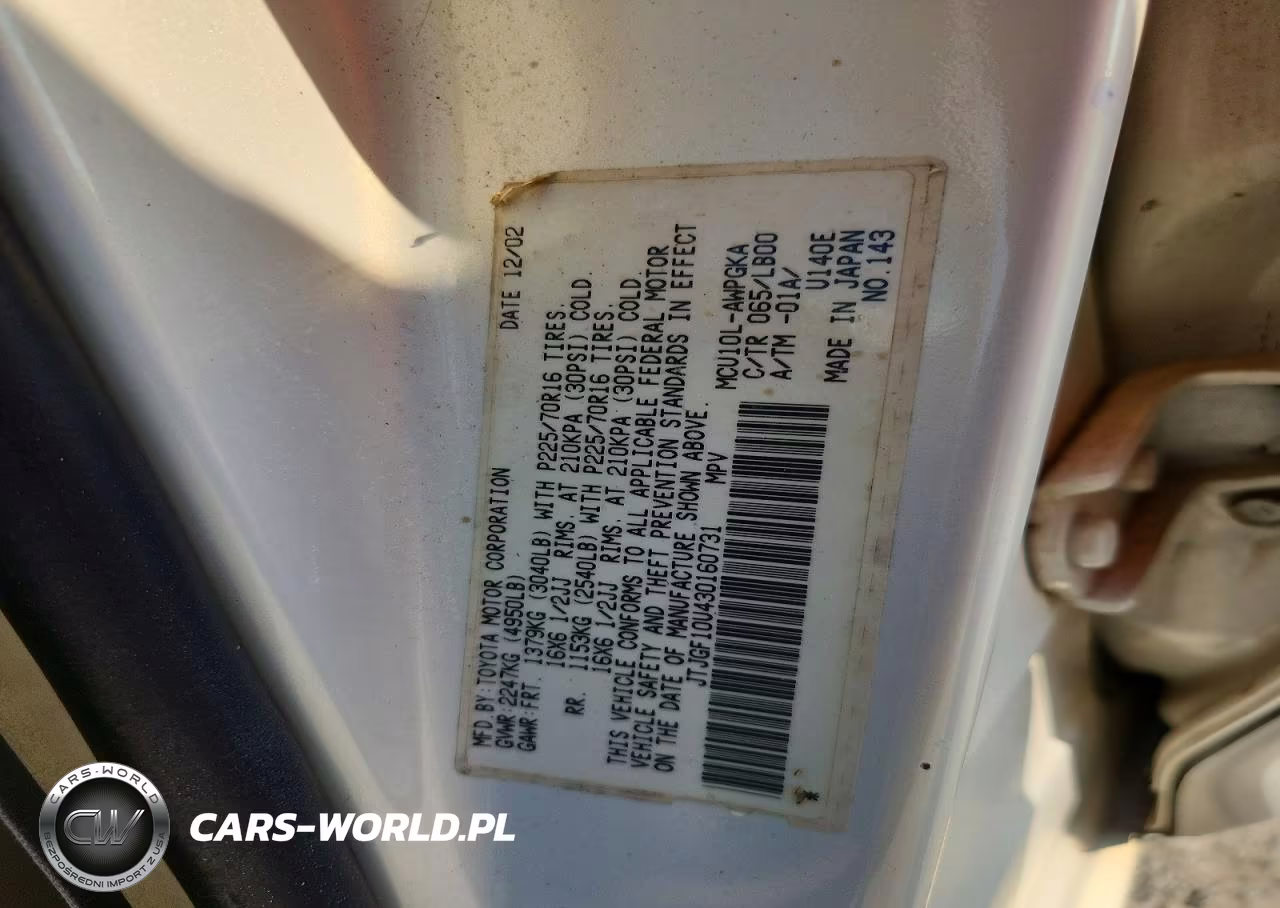 2003 Lexus Rx 300 VIN:JTJGF10U430160731 - 12