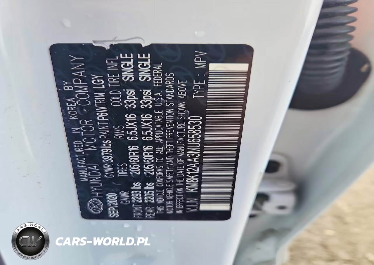 2021 Hyundai Kona Se VIN:KM8K12AA3MU658530 - 12
