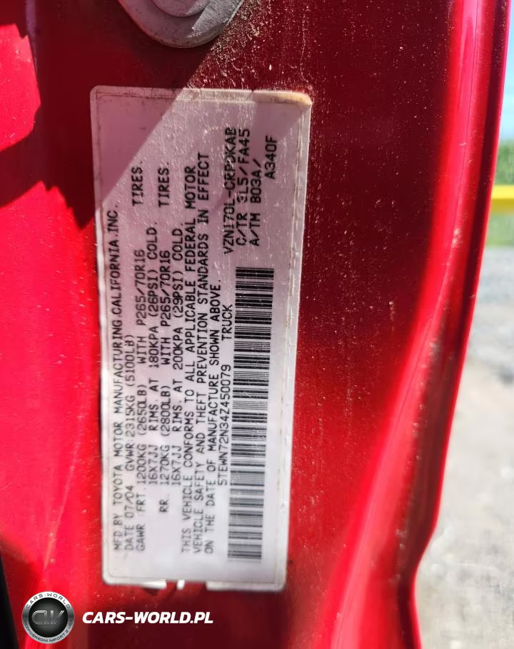 2004 Toyota Tacoma V6 VIN:5TEWN72N34Z450079 - 12