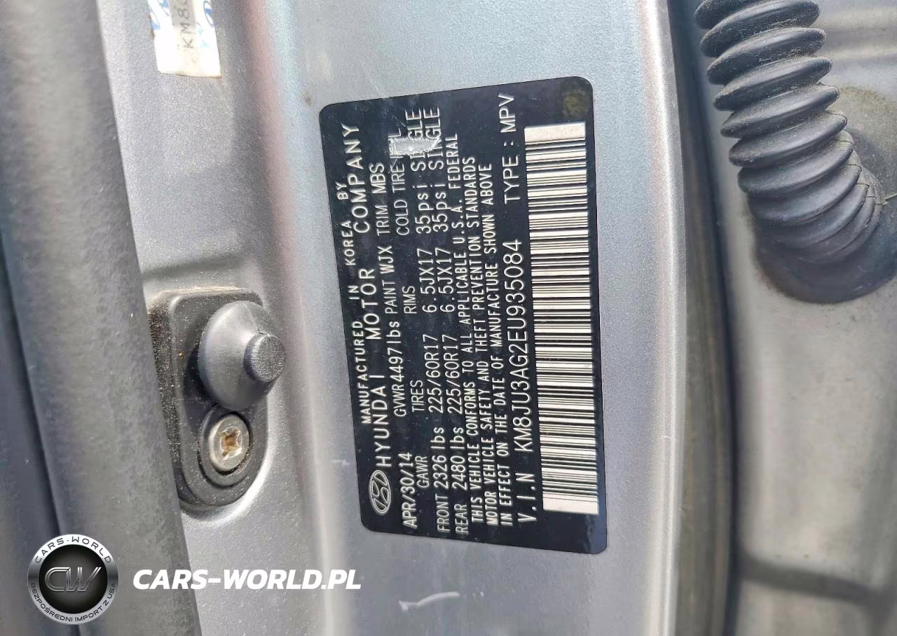 2014 Hyundai Tucson Se VIN:KM8JU3AG2EU935084 - 13