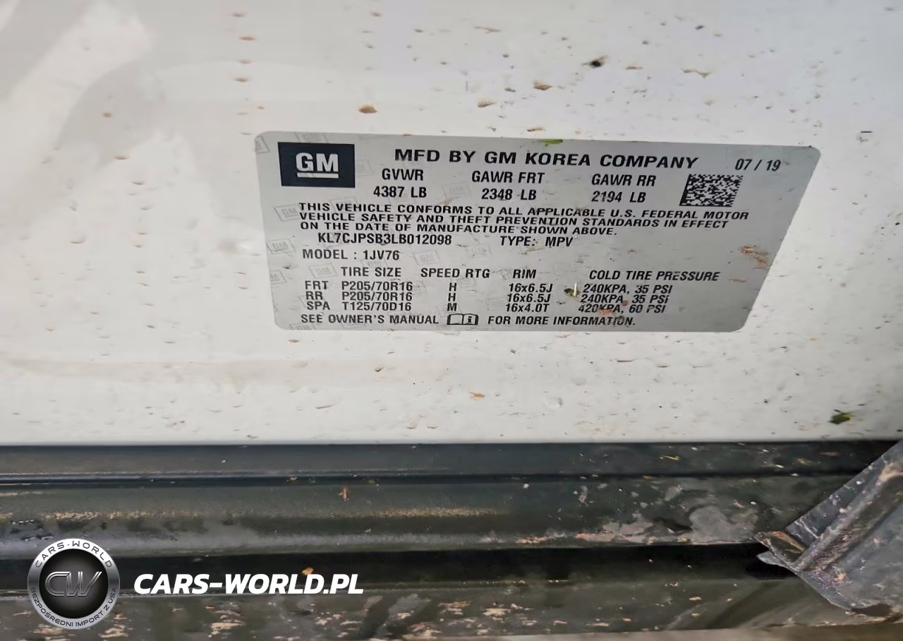 2020 Chevrolet Trax 1Lt VIN:KL7CJPSB3LB012098 - 12