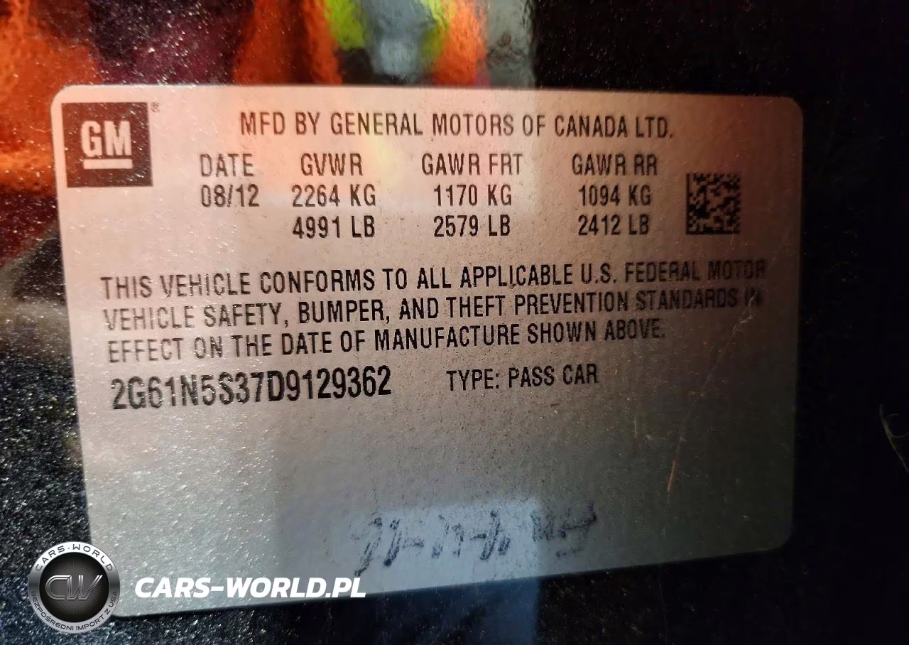 2013 Cadillac Xts VIN:2G61N5S37D9129362 - 12