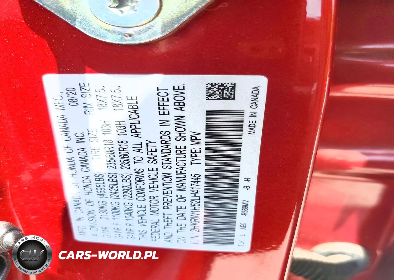 2020 Honda Cr-V Ex VIN:2HKRW1H52LH417445 - 12