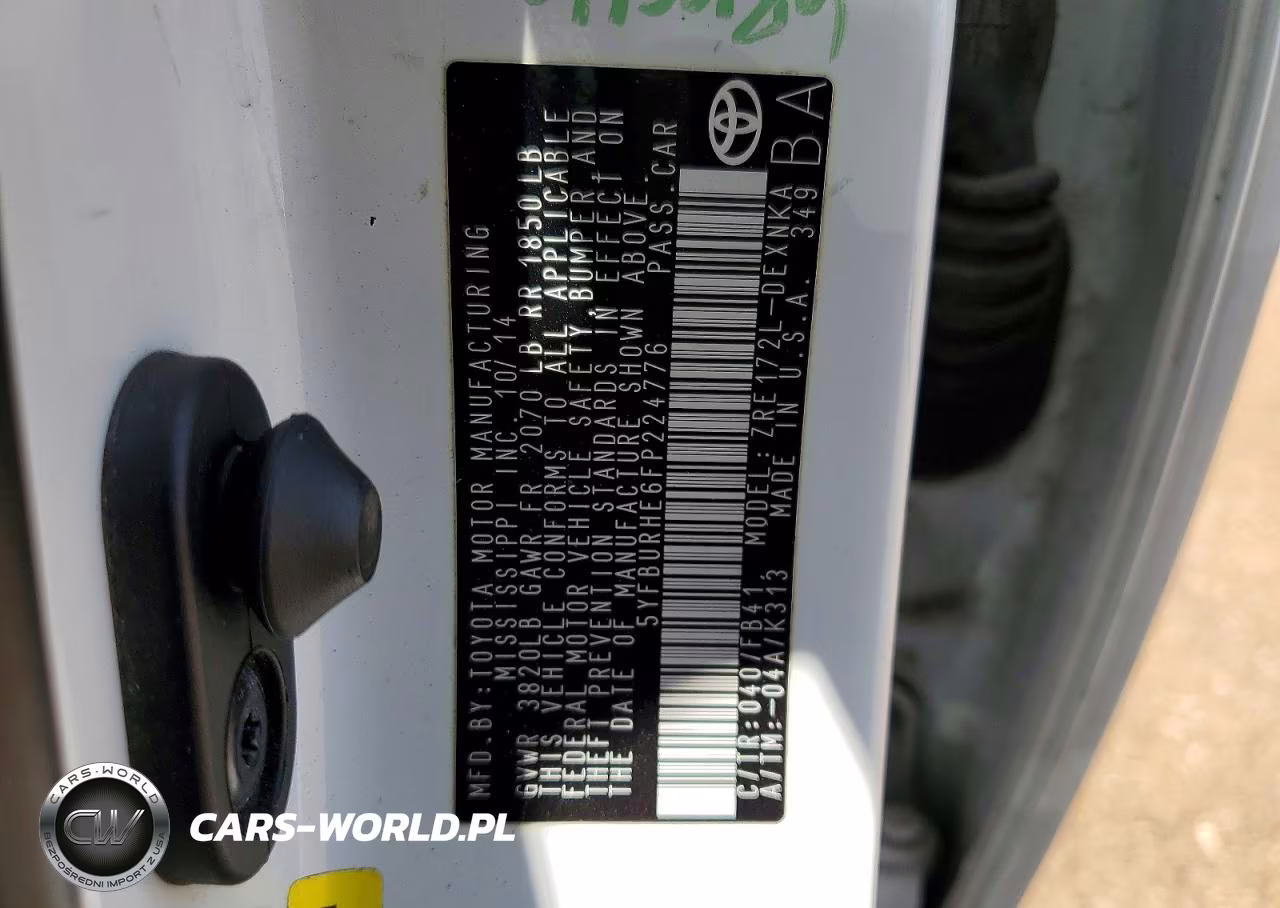 2015 Toyota Corolla Le VIN:5YFBURHE6FP224776 - 13