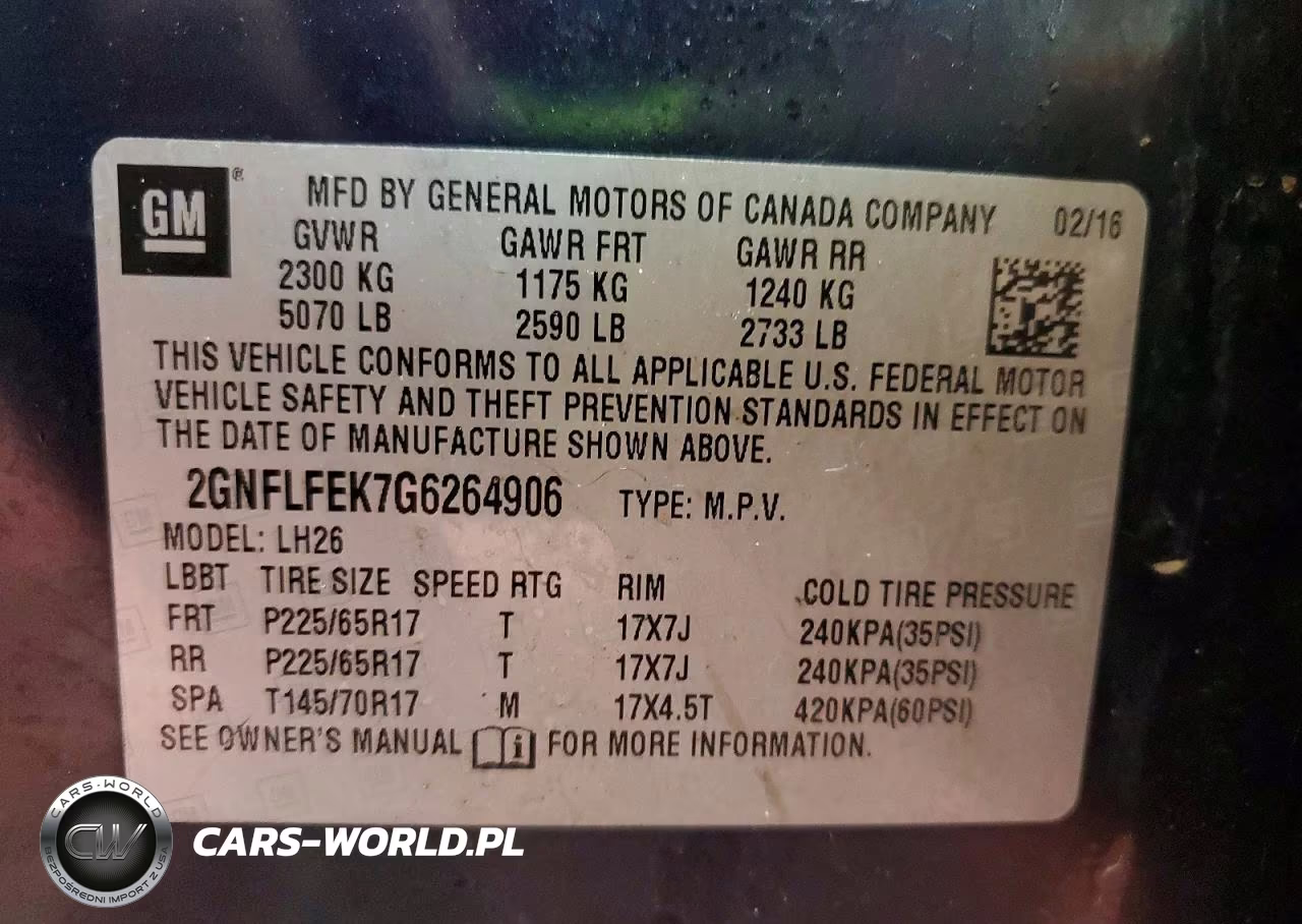 2016 Chevrolet Equinox Lt VIN:2GNFLFEK7G6264906 - 12