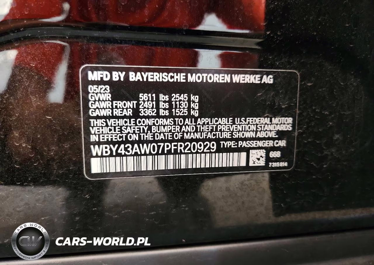 2023 BMW I4 Edrive 35 VIN:WBY43AW07PFR20929 - 13