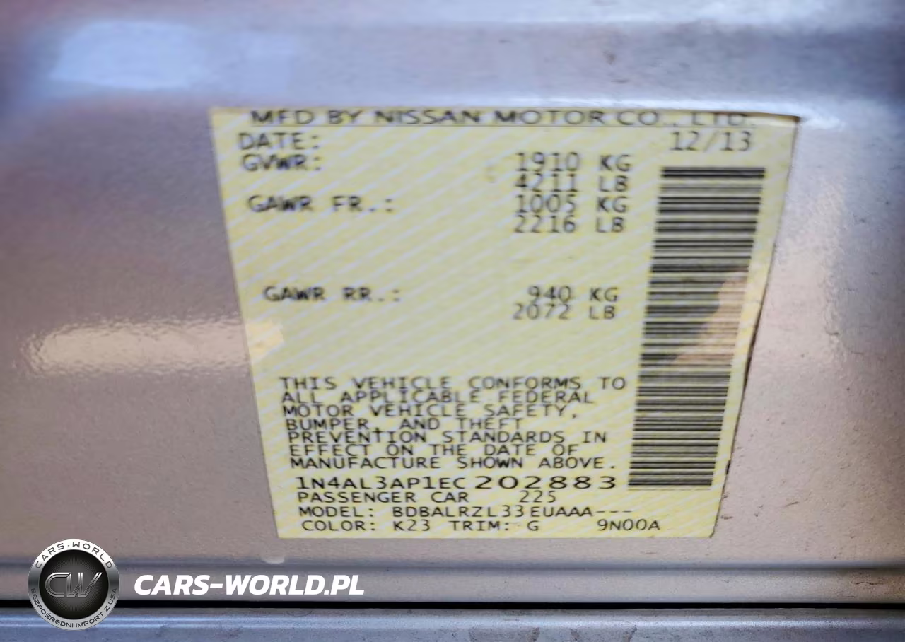 2014 Nissan Altima 2.5 VIN:1N4AL3AP1EC202883 - 12