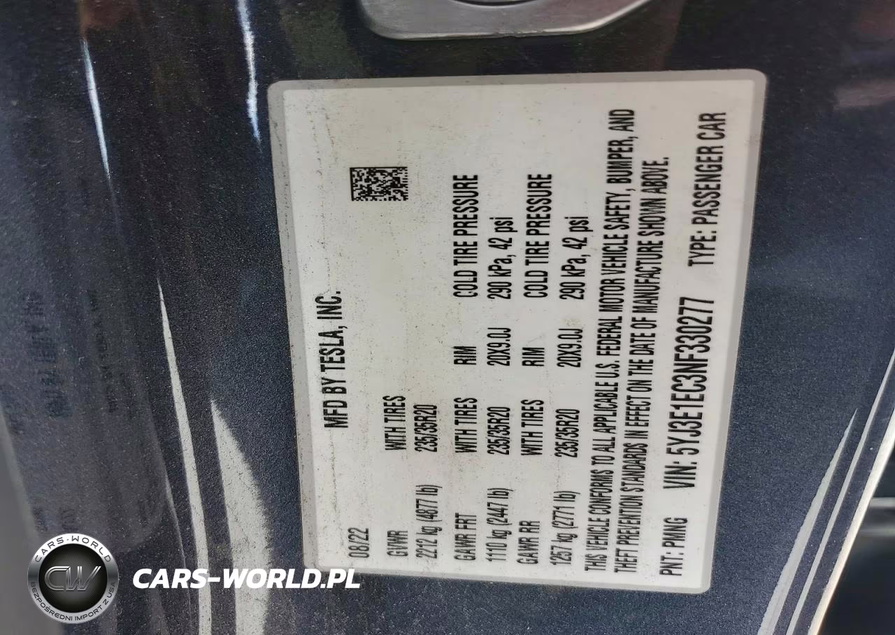 2022 Tesla Model 3 VIN:5YJ3E1EC3NF330277 - 12