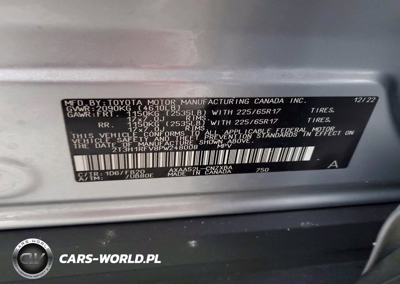 2023 Toyota Rav4 Le VIN:2T3H1RFV8PW248008 - 14