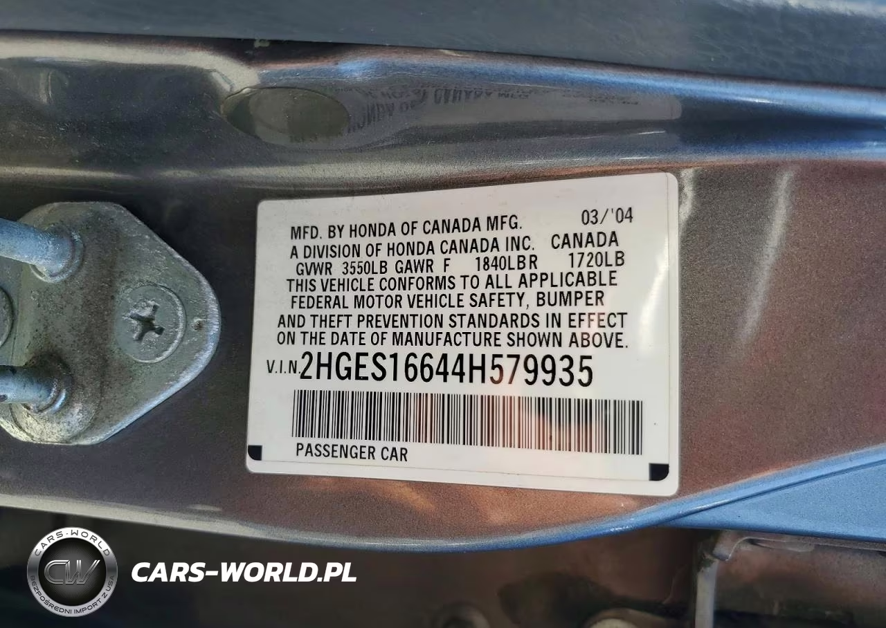 2004 Honda Civic Lx VIN:2HGES16644H579935 - 12