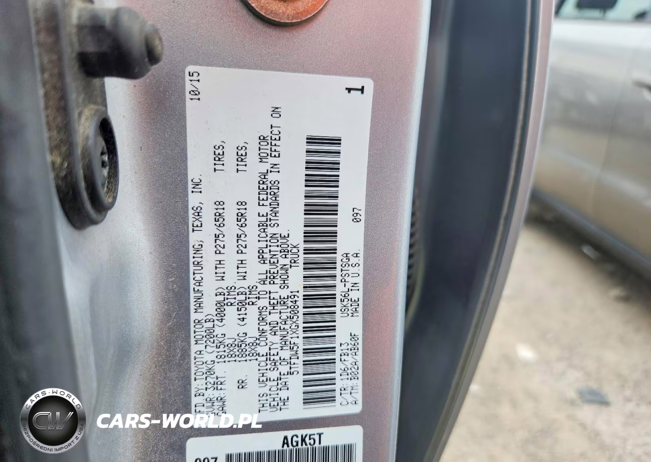 2016 Toyota Tundra Sr5 VIN:5TFDW5F1XGX508491 - 12