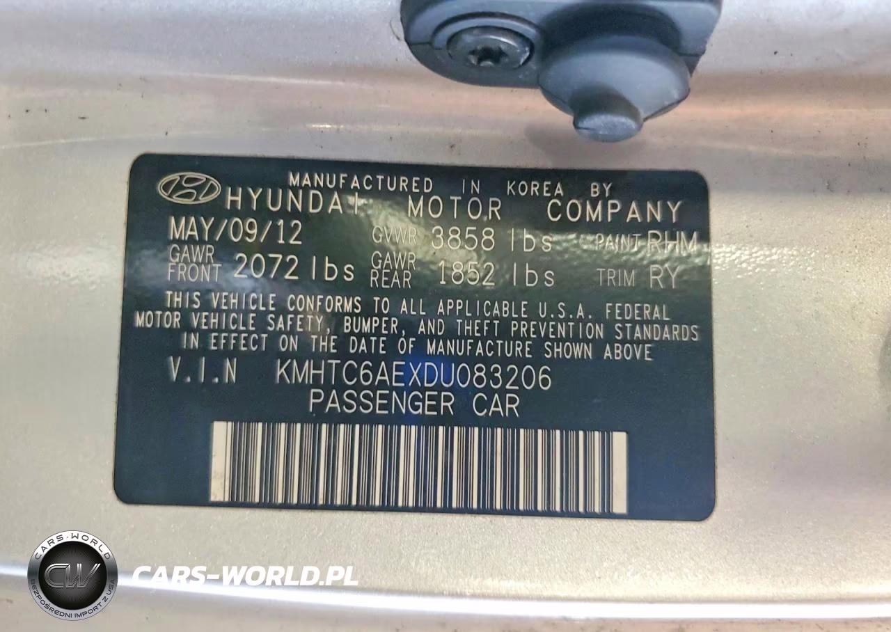 2013 Hyundai Veloster Turbo VIN:KMHTC6AEXDU083206 - 13