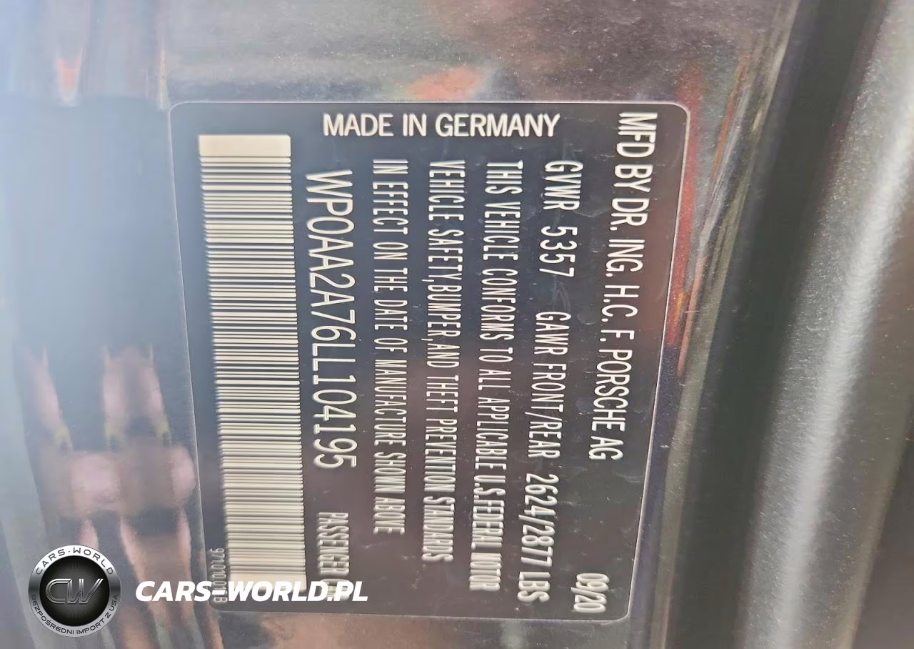 2020 Porsche Panamera Base VIN:WP0AA2A76LL104195 - 12