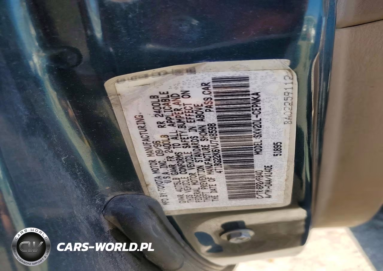 1997 Toyota Camry Le VIN:4T1BG22K6VU748598 - 12