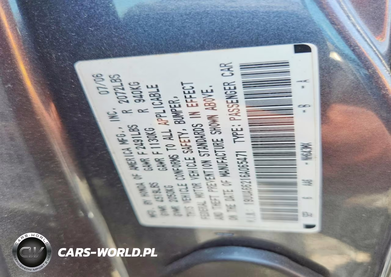 2006 Acura 3.2Tl VIN:19UUA66216A065471 - 12