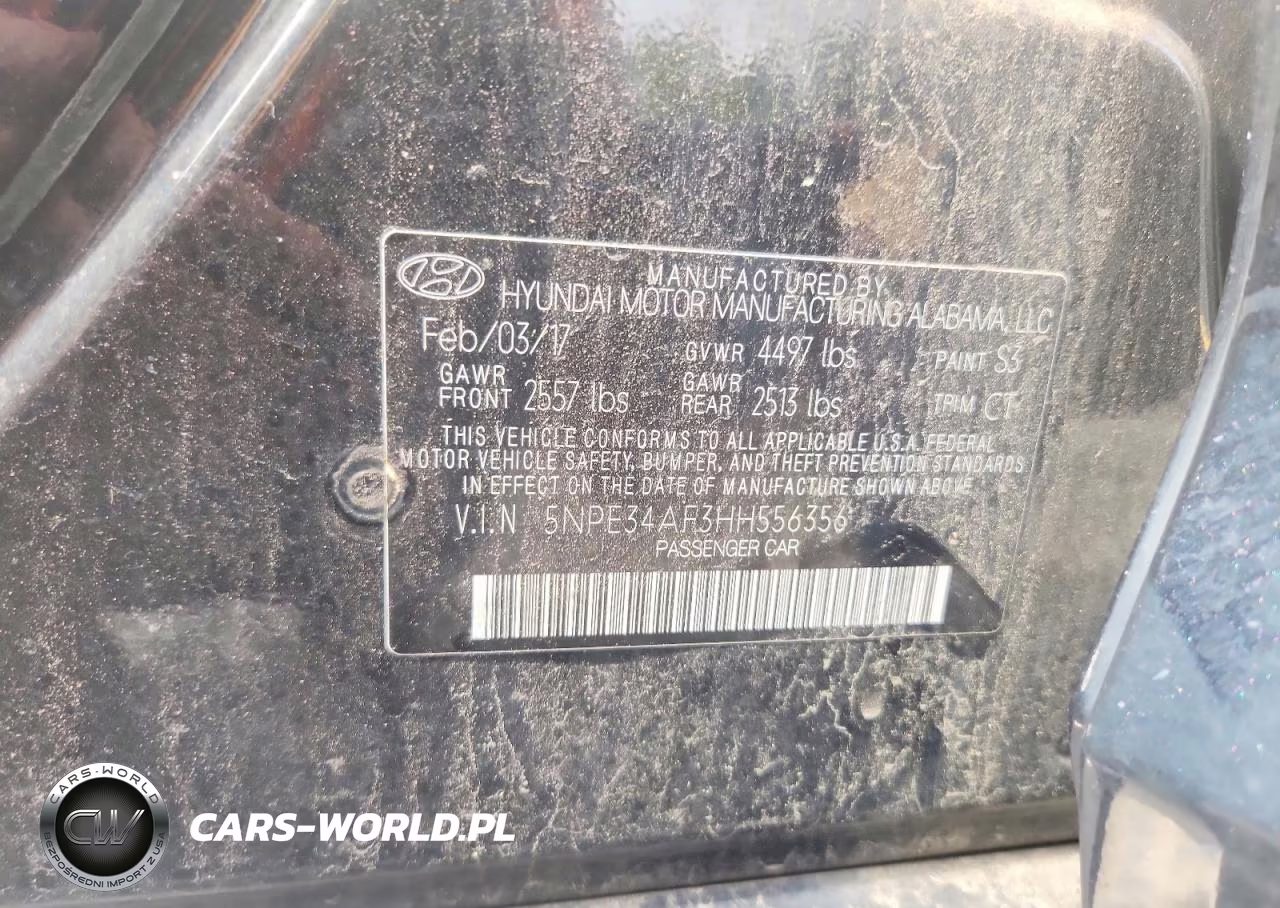 2017 Hyundai Sonata Sport VIN:5NPE34AF3HH556356 - 12
