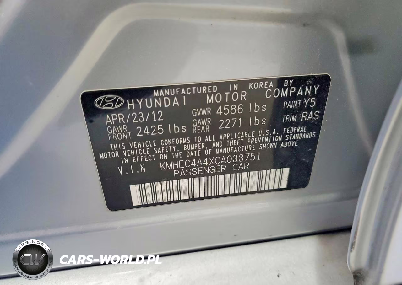 2012 Hyundai Sonata Hybrid VIN:KMHEC4A4XCA033751 - 12