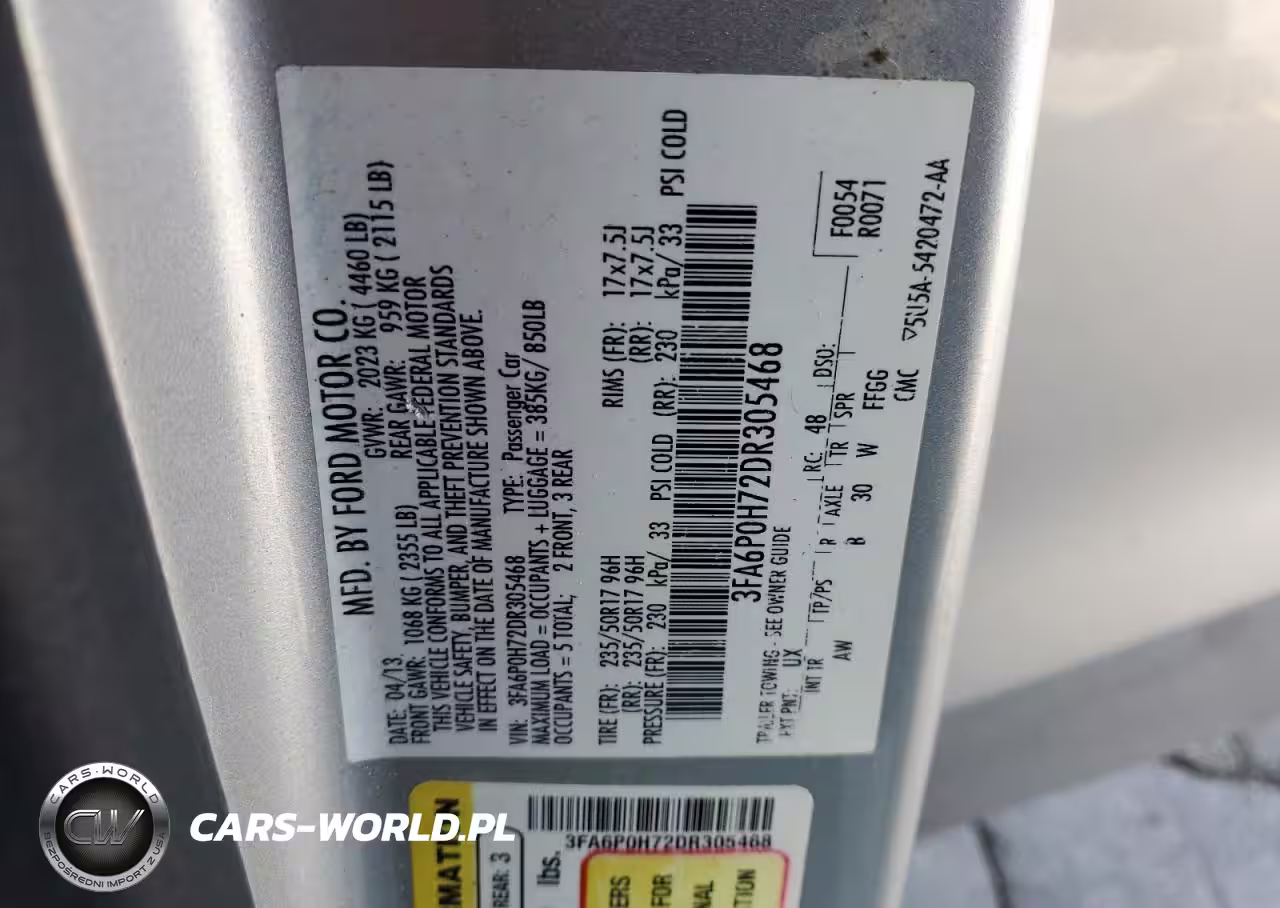 2013 Ford Fusion Se VIN:3FA6P0H72DR305468 - 12