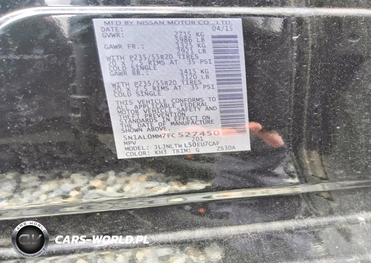 2015 Infiniti Qx60 Base VIN:5N1AL0MM7FC527450 - 14