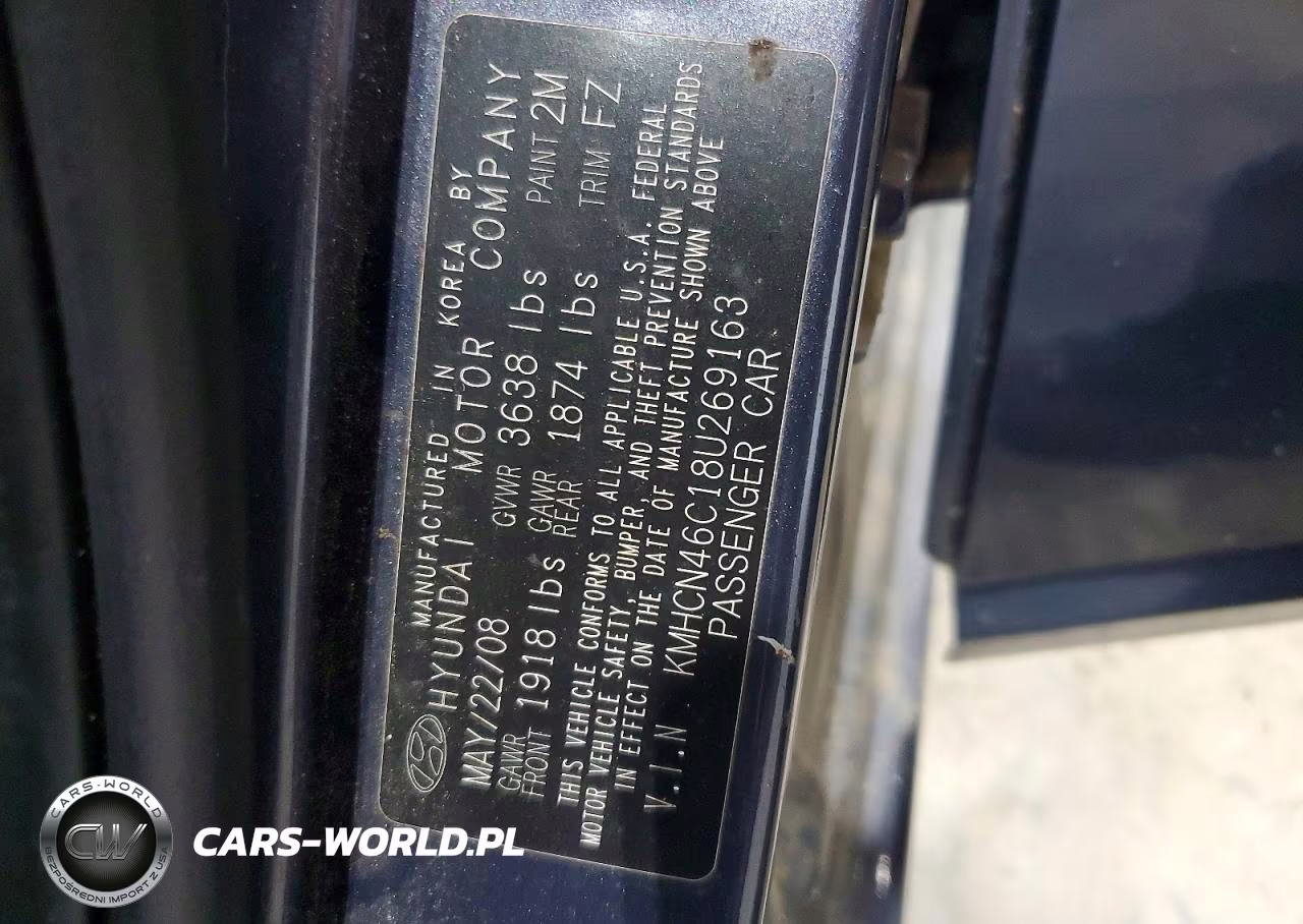 2008 Hyundai Accent Gls VIN:KMHCN46C18U269163 - 12