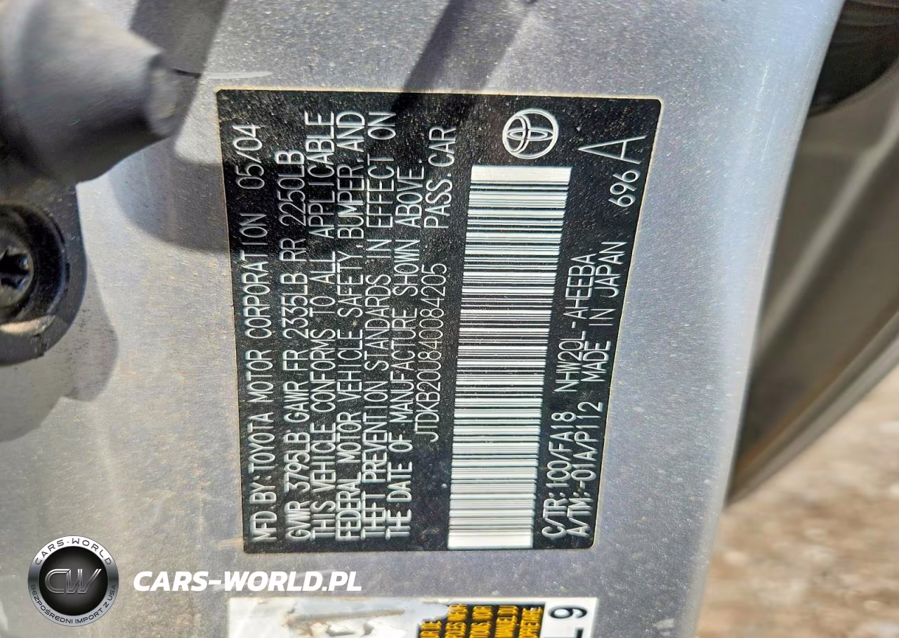 2004 Toyota Prius Base VIN:JTDKB20U840084205 - 12