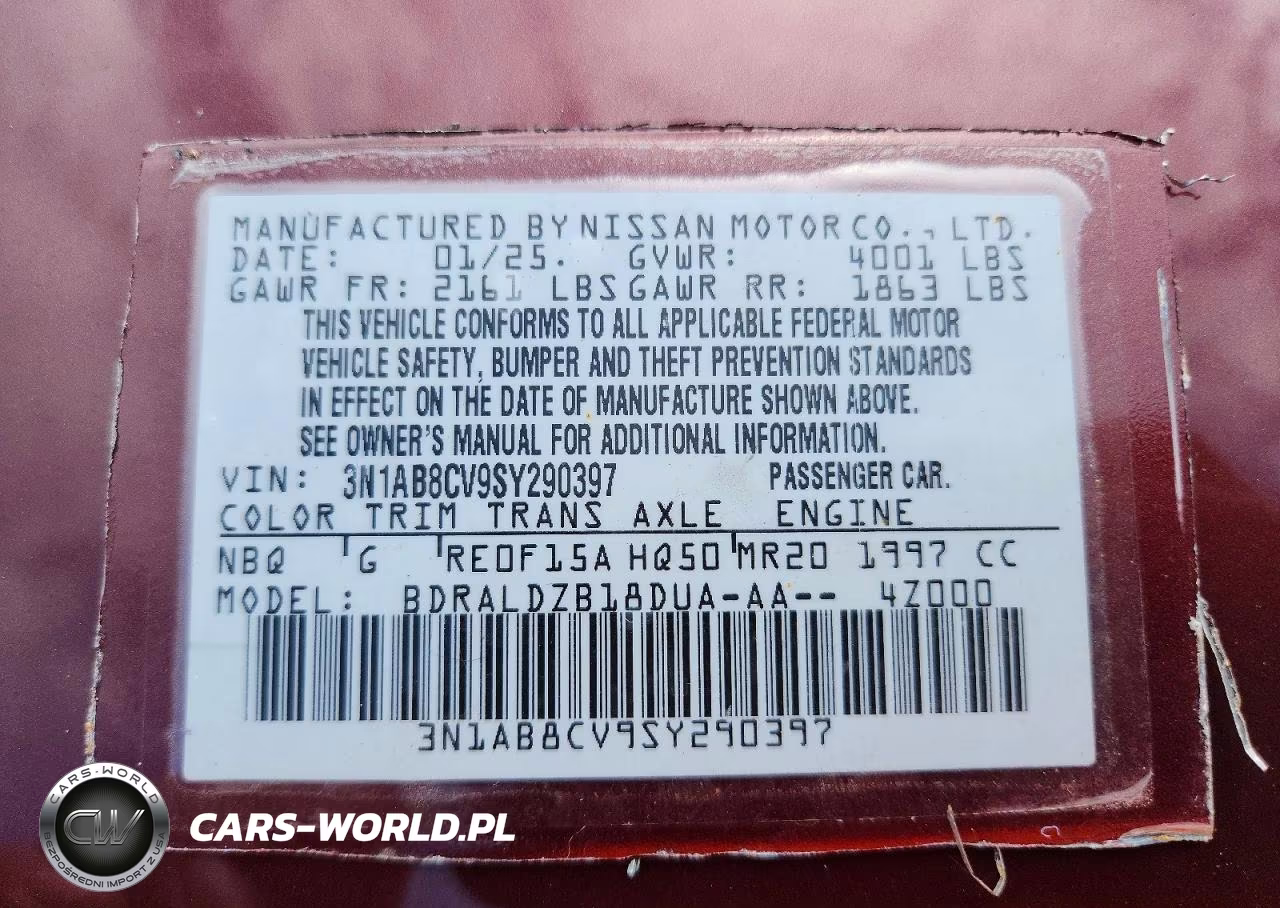 2025 Nissan Sentra Sv VIN:3N1AB8CV9SY290397 - 13