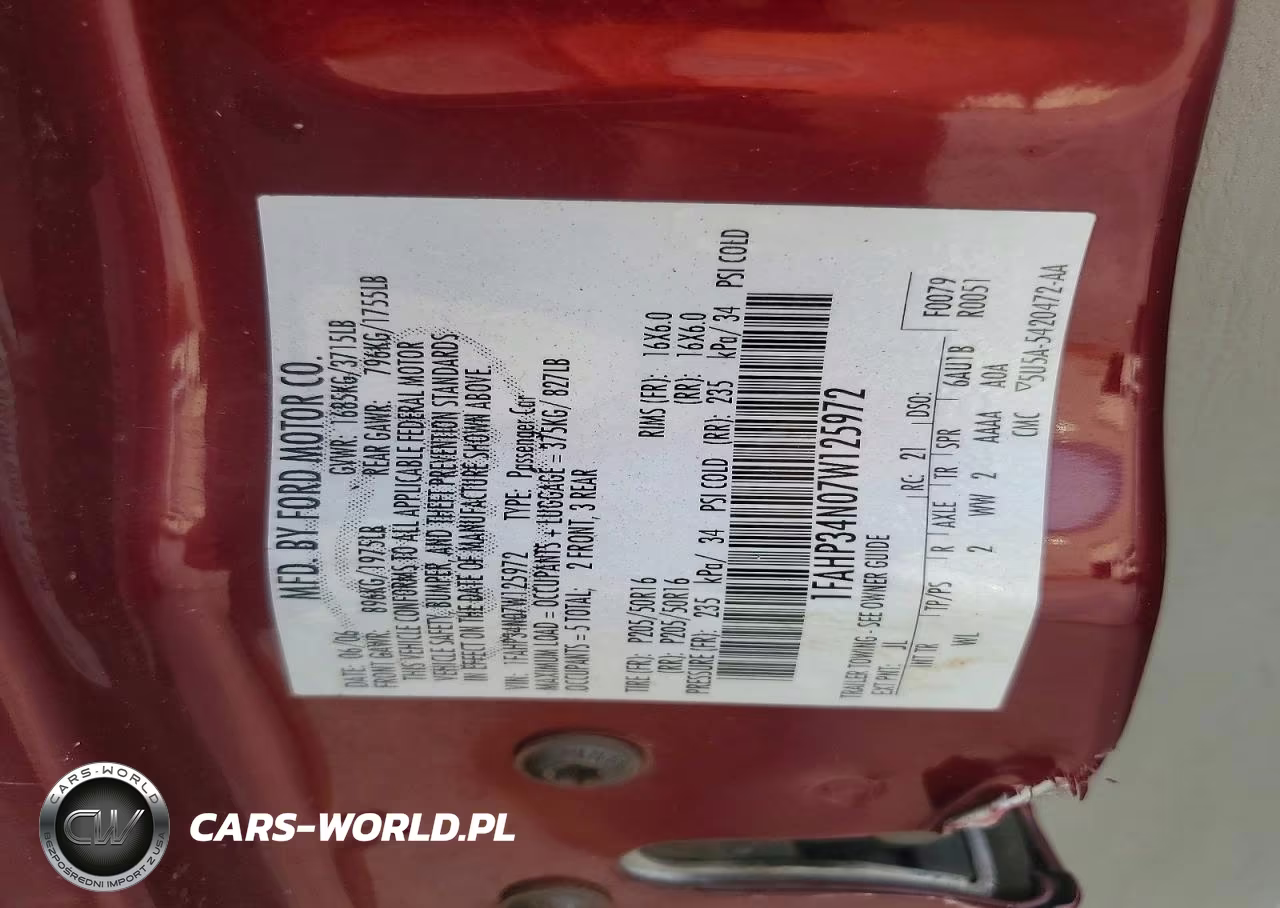 2007 Ford Focus Zx4 VIN:1FAHP34N07W125972 - 12