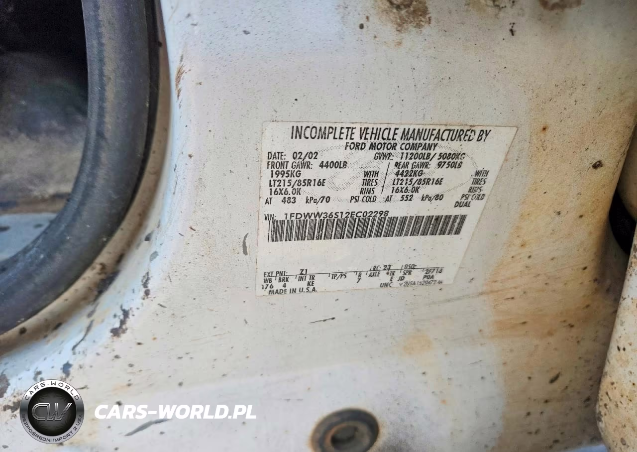 2002 Ford F350 Super Duty VIN:1FDWW36S12EC02298 - 13