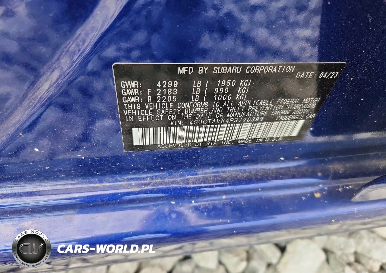 2023 Subaru Impreza Premium VIN:4S3GTAV64P3720399 - 12