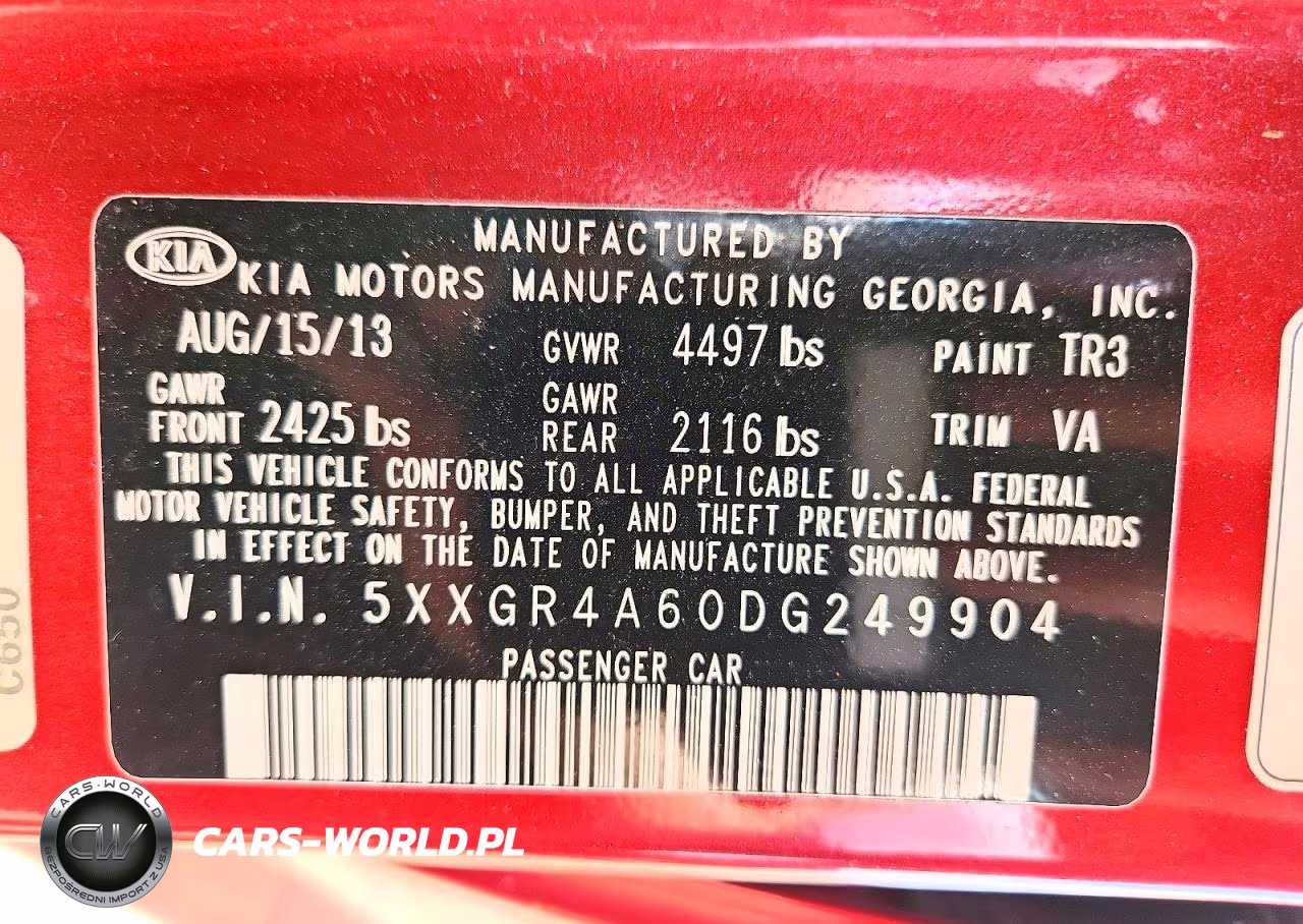 2013 Kia Optima Sx VIN:5XXGR4A60DG249904 - 12