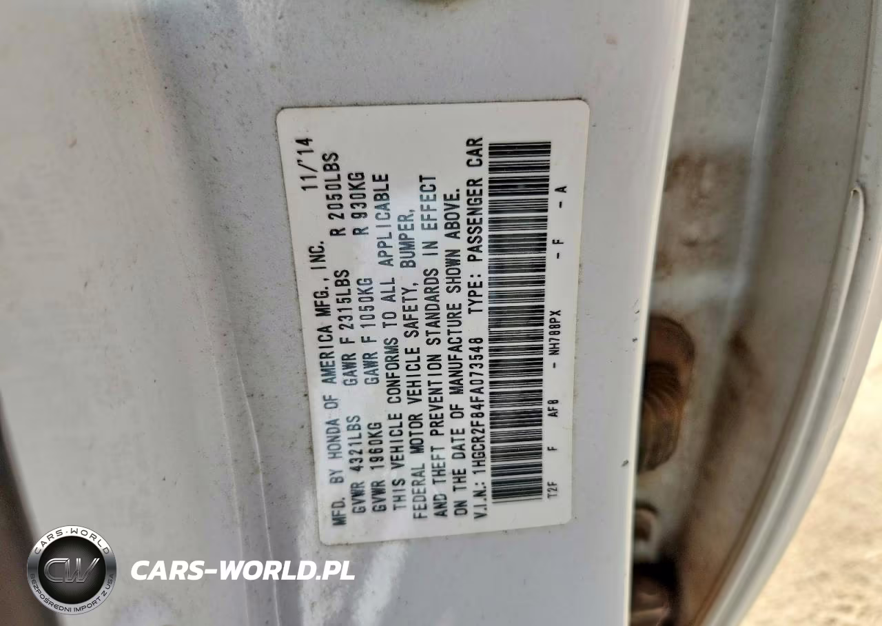 2015 Honda Accord Exl VIN:1HGCR2F84FA073548 - 12