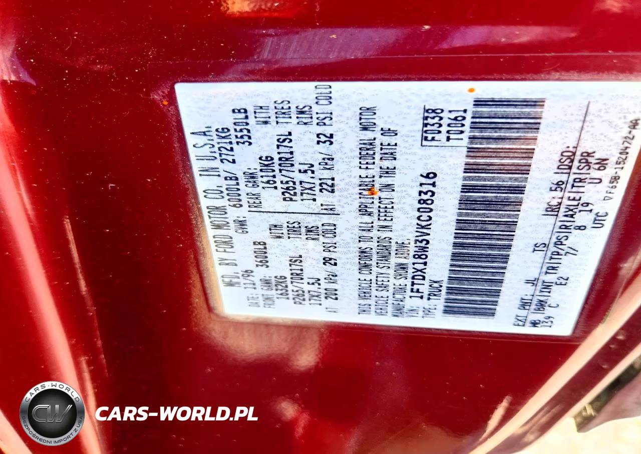 1997 Ford F150 VIN:1FTDX18W3VKC08316 - 12