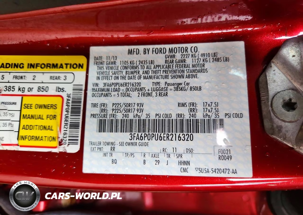 2014 Ford Fusion Se Phev VIN:3FA6P0PU6ER216320 - 12