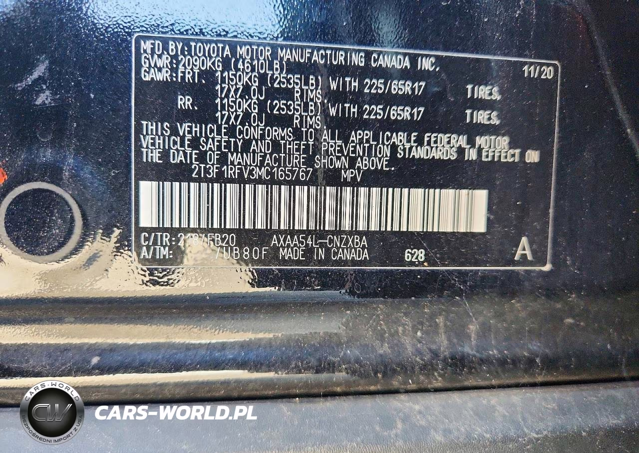 2021 Toyota Rav4 Le VIN:2T3F1RFV3MC165767 - 13