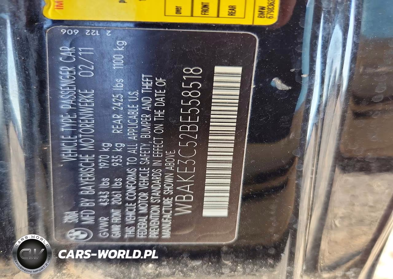 2011 BMW 328 I VIN:WBAKE3C52BE558518 - 12