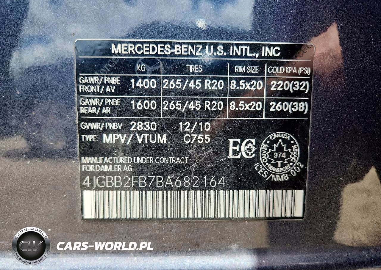 2011 Mercedes-Benz Ml 350 Bluetec VIN:4JGBB2FB7BA682164 - 13